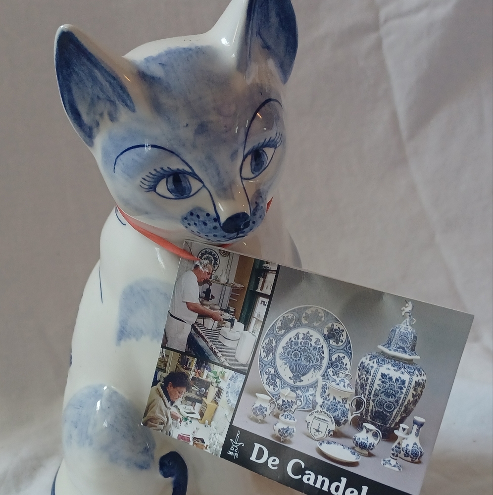 De Candelaer Ceramic Handpainted Cat